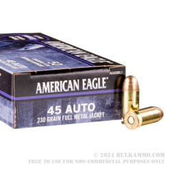 50 Rounds of .45 ACP Ammo by Federal American Eagle C.O.P.S. - 230 gr FMJ