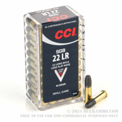 50 Rounds of .22 LR Ammo by CCI - 40gr LFN