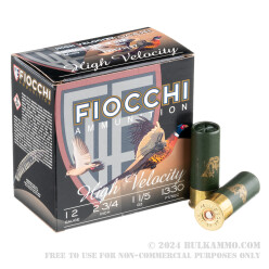 250 Rounds of 12ga Ammo by Fiocchi High Velocity Hunting - 2-3/4" 1 1/5 ounce #7 1/2 shot