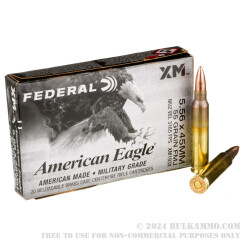 500 Rounds of 5.56x45 Ammo by Federal American Eagle - 55gr FMJBT XM193