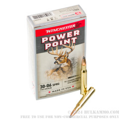 20 Rounds of 30-06 Springfield Ammo by Winchester Super-X - 150gr PP