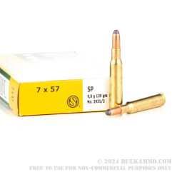 400 Rounds of 7x57mm Mauser Ammo by Sellier & Bellot - 139gr SP