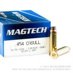 20 Rounds of .454 Casull Ammo by Magtech - 260gr SJSP