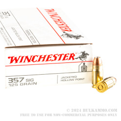 50 Rounds of .357 SIG Ammo by Winchester - 125gr JHP