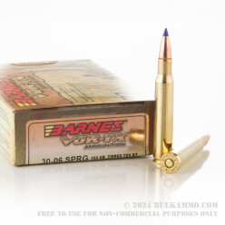 20 Rounds of 30-06 Springfield Ammo by Barnes - 150gr TTSX