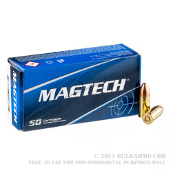 50 Rounds of 9mm NATO Ammo by Magtech - 124gr FMJ