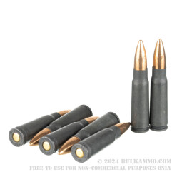 1000 Rounds of 7.62x39 Ammo by Wolf Copper Jacket - 122gr FMJ