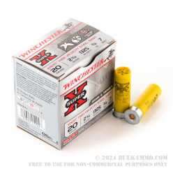 250 Rounds of 20ga Ammo by Winchester - 3/4 ounce #7 Shot (Steel)