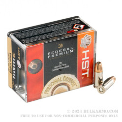 200 Rounds of 9mm Ammo by Federal - 124gr JHP HST