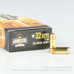 1000 Rounds of .32 ACP Ammo by Armscor - 71gr FMJ
