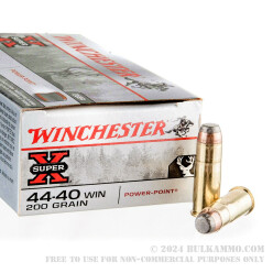 50 Rounds of .44-40 Win Ammo by Winchester - 200gr SP