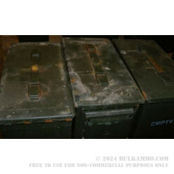 1 Surplus 50 Cal Ammo Can - Green - Rusty Exterior