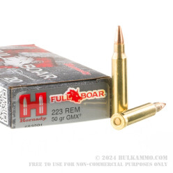 20 Rounds of .223 Ammo by Hornady - 50gr GMX