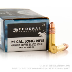 500 Rounds of .22 LR Ammo by Federal Game Shok - 40gr CPRN