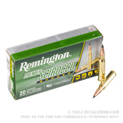 20 Rounds of .308 Win Ammo by Remington - 165gr Scirocco Bonded