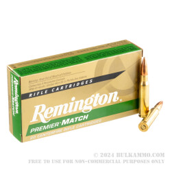 20 Rounds of .308 Win Ammo by Remington - 175gr MatchKing HPBT