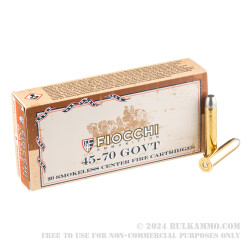 200 Rounds of .45-70 Ammo by Fiocchi - 405gr LRNFP