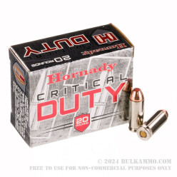 200 Rounds of 10mm Ammo by Hornady Critical Duty - 175gr FlexLock