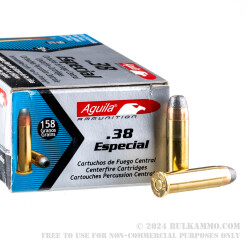 1000 Rounds of .38 Spl Ammo by Aguila - 158gr SJHP