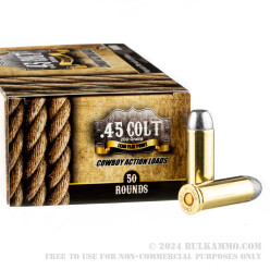 50 Rounds of .45 Long-Colt Ammo by American Cowboy - 200gr LFN