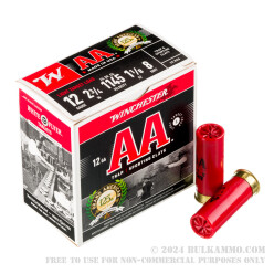 250 Rounds of 12ga Ammo by Winchester AA Grand American 125th Anniversary - 1 1/8 ounce #8 shot