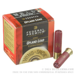 25 Rounds of 28ga Ammo by Federal Wing-Shok High Velocity - 2-3/4" 3/4 ounce #7 1/2 shot