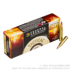 500 Rounds of .223 Rem Ammo by Federal Tactical TRU - 69gr HPBT MatchKing