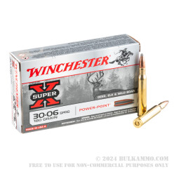 200 Rounds of 30-06 Springfield Ammo by Winchester - 180gr PP