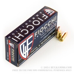 50 Rounds of 9mm Ammo by Fiocchi - 115gr CMJ