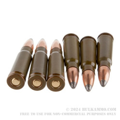20 Rounds of 7.62x39mm Ammo by Brown Bear - 125gr SP