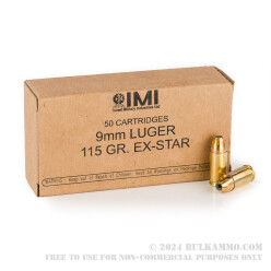 1000 Rounds of 9mm Ammo by Israeli Military Industries - 115gr JHP
