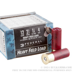 25 Rounds of 12ga Ammo by Federal Game-Shok - 2-3/4" 1 1/8 ounce #4 shot