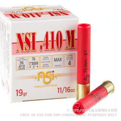 25 Rounds of .410 Ammo by NobelSport - 11/16 ounce #4 shot