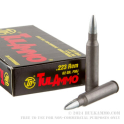 20 Rounds of .223 Ammo by Tula - 62gr FMJ