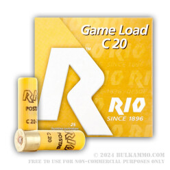 25 Rounds of 20ga 2-3/4" Ammo by Rio Ammunition - 1 ounce #9 shot