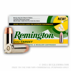 1000  Rounds of .40 S&W Nickel Plated Ammo by Remington - 165gr MC
