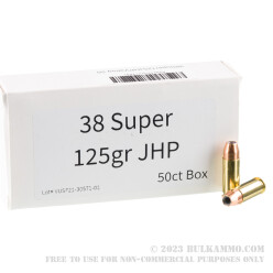 50 Rounds of .38 Super Ammo by Vairog - 125gr JHP