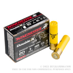 10 Rounds of 20ga 3" Ammo by Winchester Double X Turkey - 1 1/4 ounce #5 shot