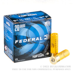 250 Rounds of 20ga Ammo by Federal - 7/8 ounce #9 shot