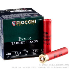 250 Rounds of .410 Ammo by Fiocchi - 1/2 ounce #7 1/2 shot