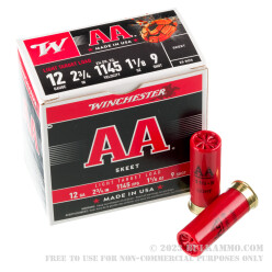 250 Rounds of 12ga Ammo by Winchester - 1 1/8 ounce #9 shot