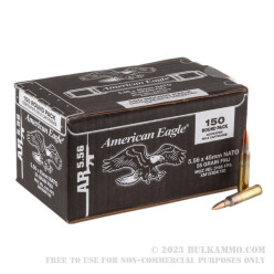 600 Rounds of 5.56x45 Ammo by Federal American Eagle -  55 Grain FMJ
