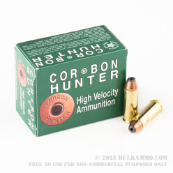 20 Rounds of .45 Long-Colt +P Ammo by Corbon - 265gr JHP