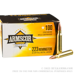 1200 Rounds of .223 Ammo by Armscor - 62gr FMJ