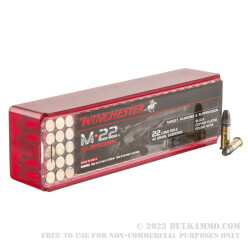 100 Rounds of .22 LR Ammo by Winchester M-22 Subsonic - 45 gr RN