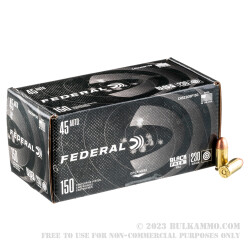 600 Rounds of .45 ACP Ammo by Federal Black Pack - 230gr FMJ