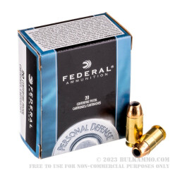 20 Rounds of .45 ACP Ammo by Federal Personal Defense - 230gr JHP