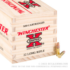 3000 Rounds of .22 LR Ammo by Winchester - 36gr CPHP HV in Wooden Boxes