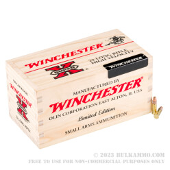 3000 Rounds of .22 LR Ammo by Winchester - 36gr CPHP HV in Wooden Boxes