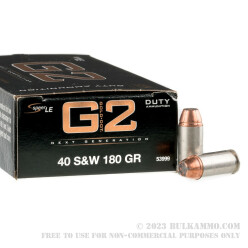 50 Rounds of .40 S&W Ammo by Speer LE Gold Dot G2 - 180gr JHP